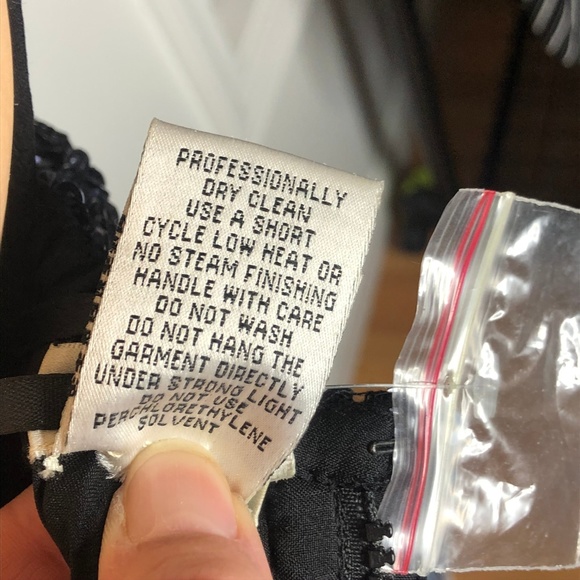 CACHE sequin black asymmetrical top S - Picture 7 of 8